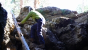 PICTURES/The Ice Cave - Dixie National Forrest/t_Sharon Climbing Out of Ice Cave3.JPG